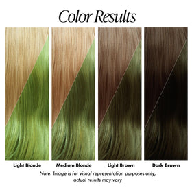 Adore Semi Permanent Hair Color Green Apple 163 application on hair