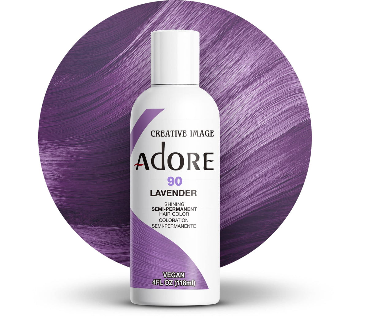 Adore Semi Permanent Hair Color Lavender 4 Fl Oz front view