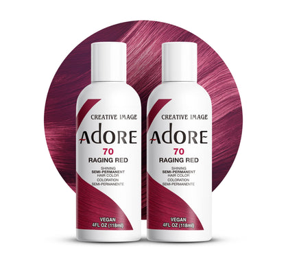 Adore Semi Permanent Hair Colour 070 Raging Red 4 Fl Oz front view