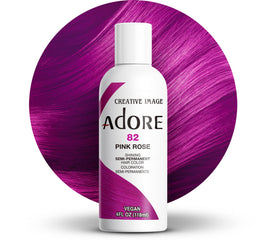 Adore Semi Permanent Hair Colour 082 Pink Rose front view