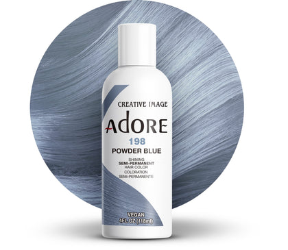 Adore Semi Permanent Hair Colour 198 Powder Blue front view
