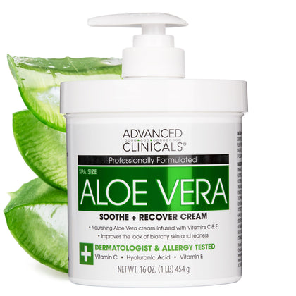 Advanced Clinicals Aloe Vera Lotion 16oz front view