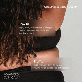 Advanced Clinicals Coconut Oil Body Cream 16oz packaging