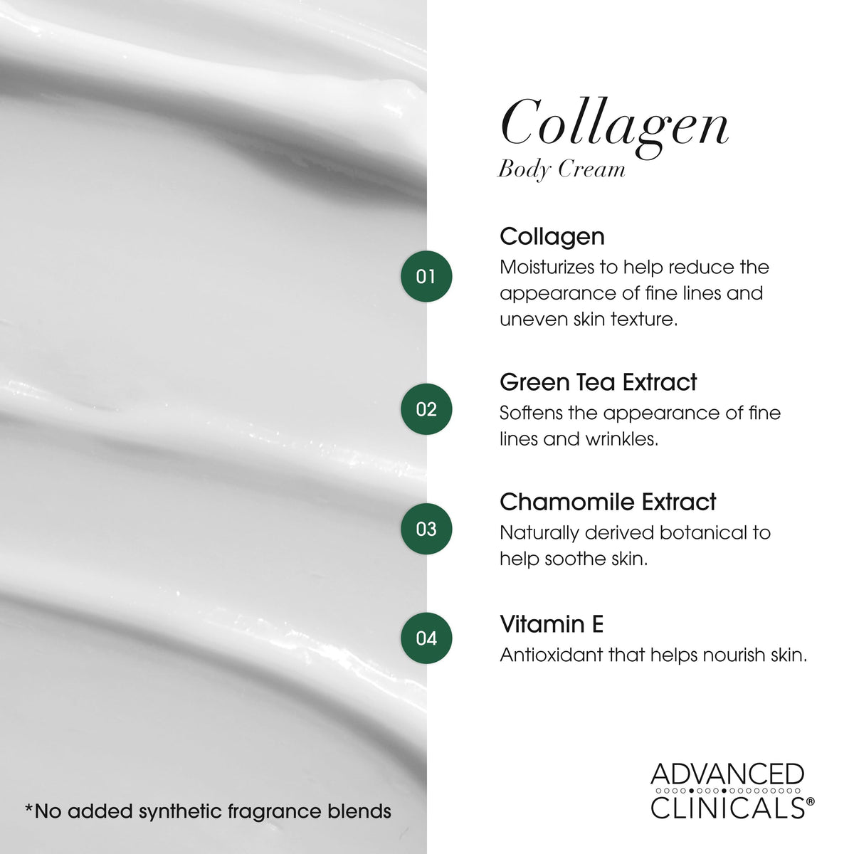 Advanced Clinicals Collagen Body Cream packaging