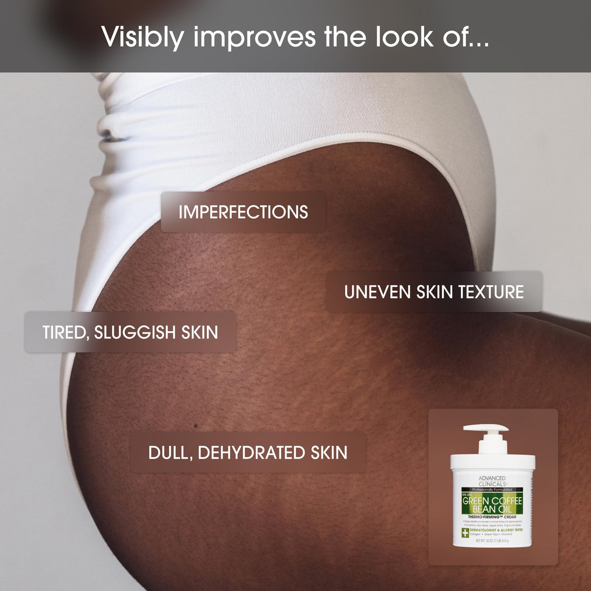 Advanced Clinicals Collagen Body Cream side view