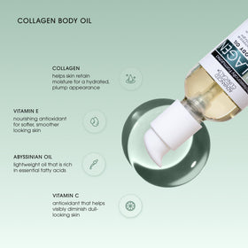 Advanced Clinicals Collagen Body Oil bottle side view