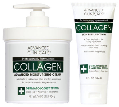 Advanced Clinicals Collagen Cream Body Lotion 16Oz front view