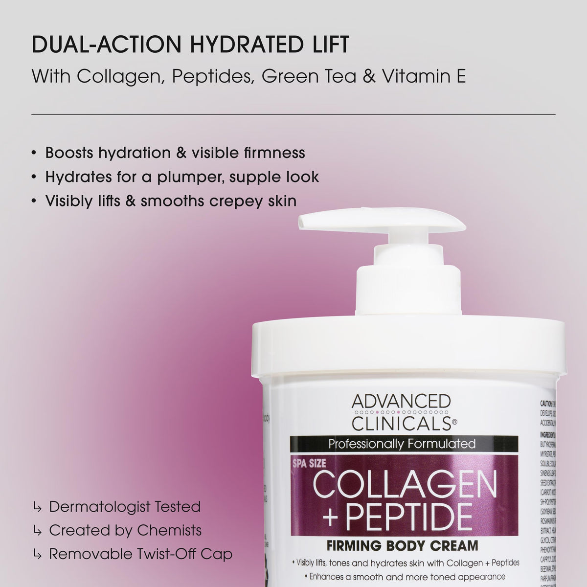 Advanced Clinicals Collagen Peptides Body Lotion packaging