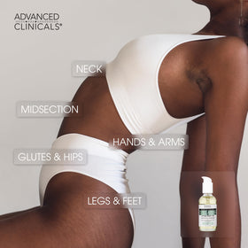 Advanced Clinicals Collagen Peptides Body Oil bottle side view