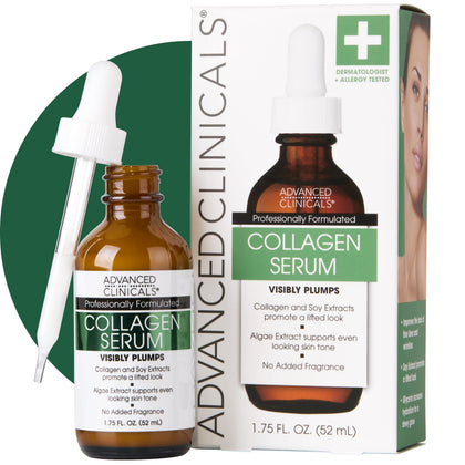 Advanced Clinicals Collagen Serum 1.75 Fl Oz front view