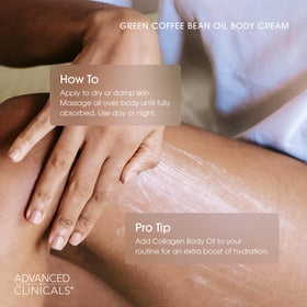 Advanced Clinicals Green Coffee Bean Oil Firming Body Lotion ingredients list
