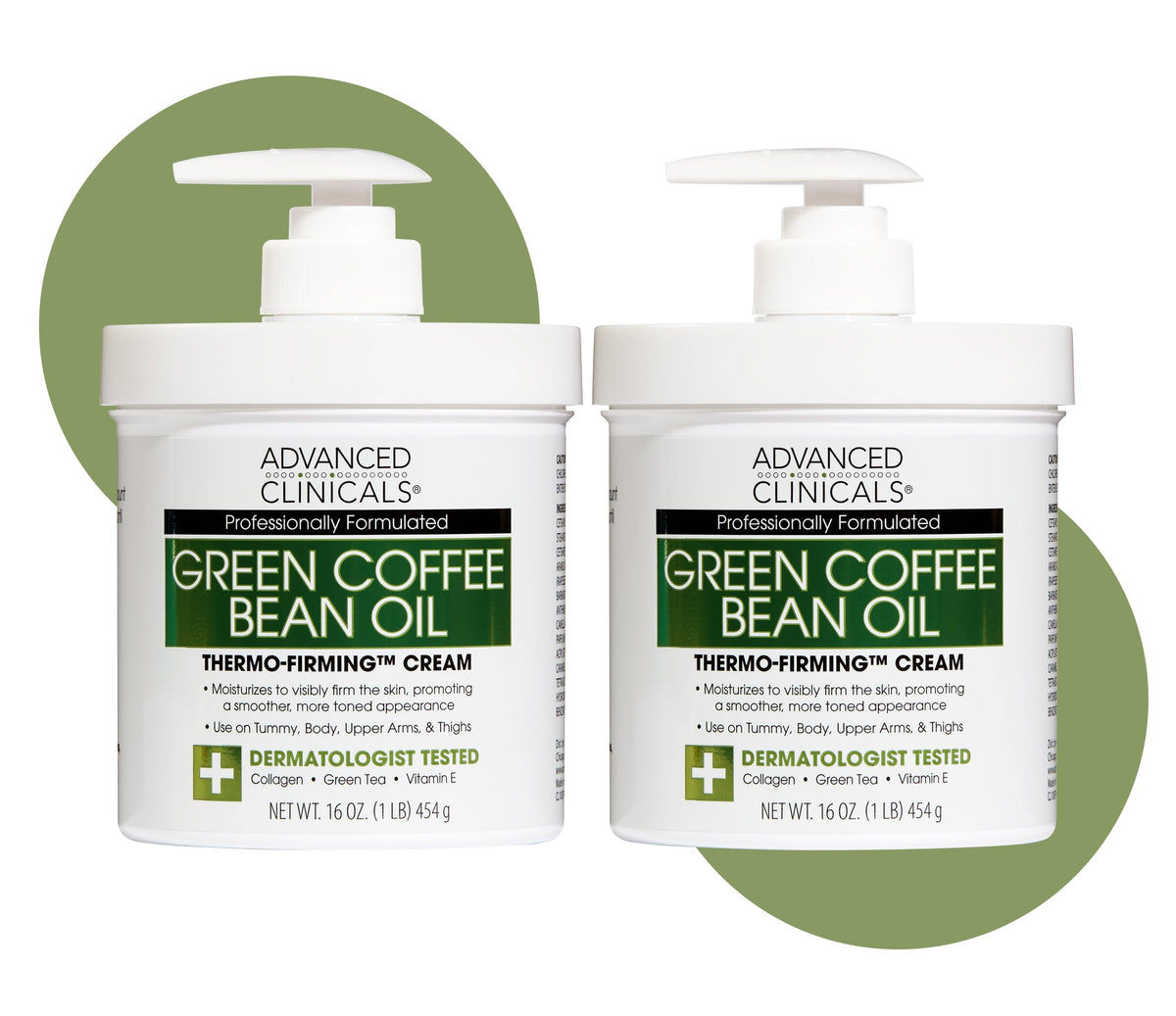 Advanced Clinicals Green Coffee Bean Thermo Firming Body Lotion front view