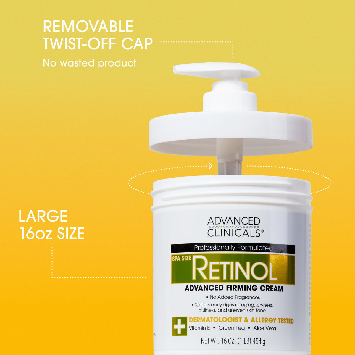 Advanced Clinicals Hyaluronic Acid Moisturiser front view with packaging