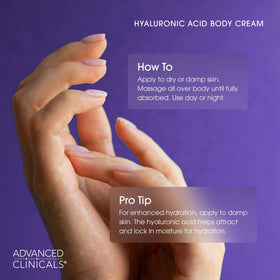 Advanced Clinicals Hyaluronic Acid Moisturiser in bathroom setting