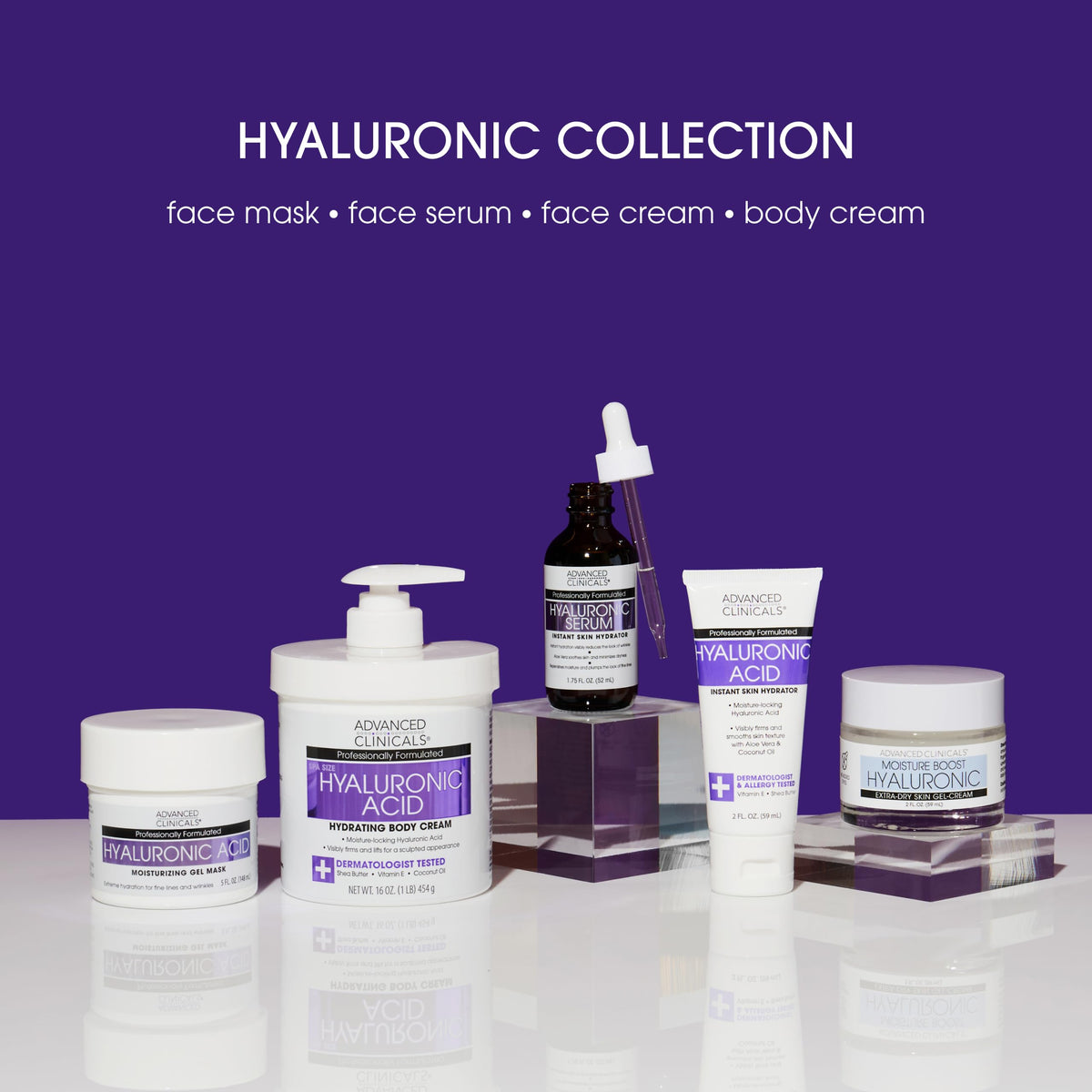 Advanced Clinicals Hyaluronic Acid Moisturiser with natural ingredients