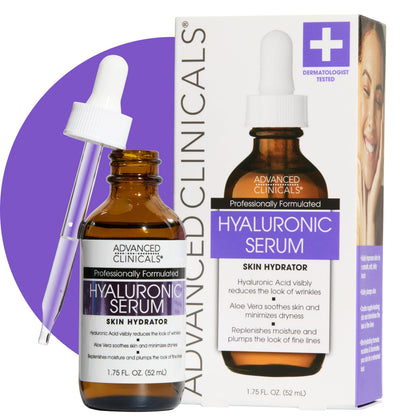 Advanced Clinicals Hyaluronic Acid Serum 1.75 Fl Oz front view