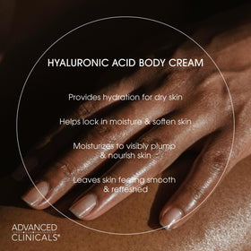 Advanced Clinicals Hyaluronic Acid Serum application on skin