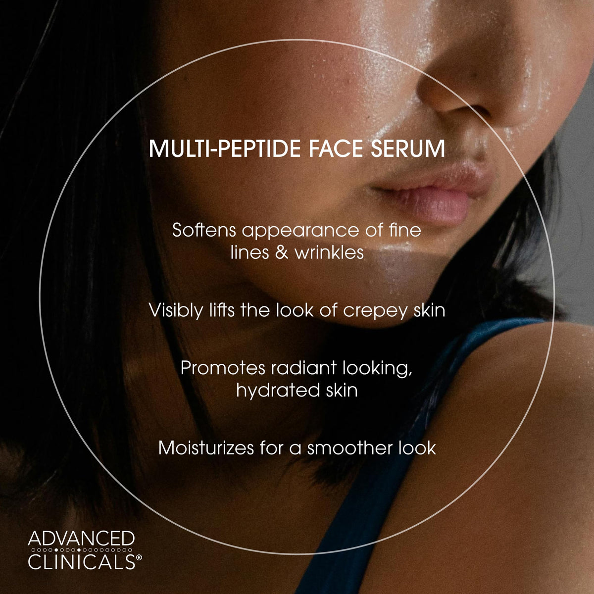 Advanced Clinicals Multi Peptides Serum packaging side view