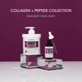 Advanced Clinicals Multi Peptides Serum with skincare products