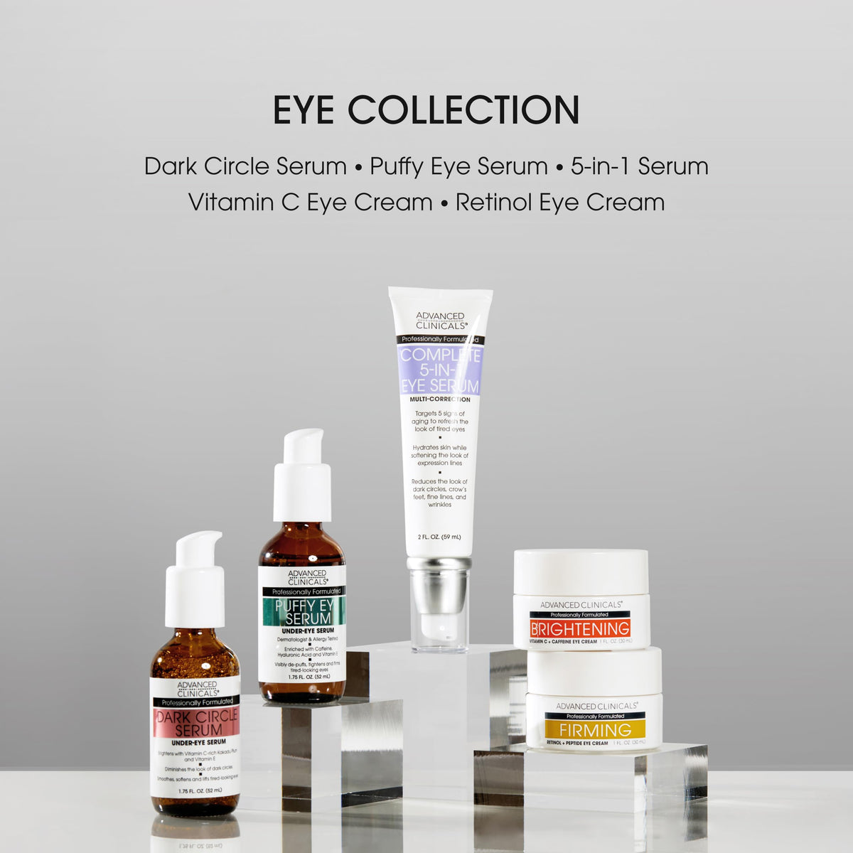 Advanced Clinicals Puffy Eye Serum texture on fingertip