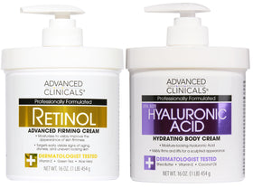 Advanced Clinicals Retinol Body Cream front view with packaging