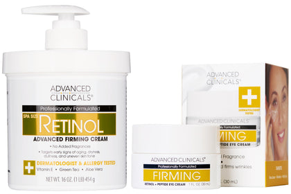 Advanced Clinicals Retinol Body Lotion and Eye Cream set front view