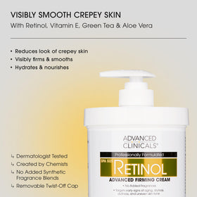 Advanced Clinicals Retinol Body Lotion and Serum set packaging
