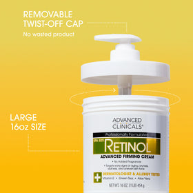 Advanced Clinicals Retinol Eye Cream application around eyes