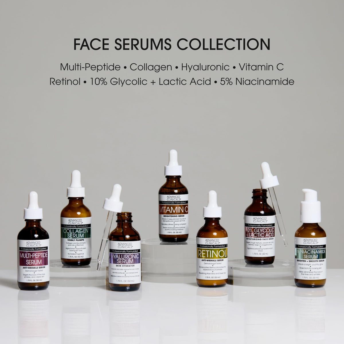 Advanced Clinicals Retinol Serum Set in a skincare routine