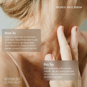 Advanced Clinicals Retinol Serum texture on skin