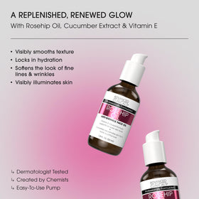 Advanced Clinicals Rosehip Oil Face Serum with Vitamin E and cucumber