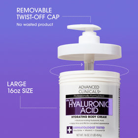 Advanced Clinicals skincare set including body cream and serum