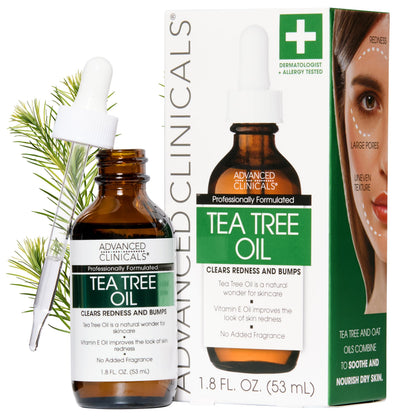 Advanced Clinicals Tea Tree Oil Facial Serum 1.8 Fl Oz front view