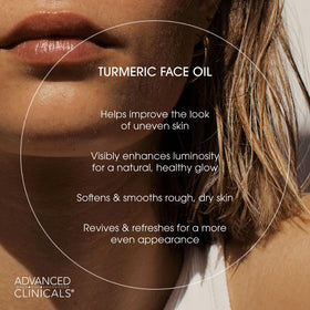 Advanced Clinicals Turmeric Oil Serum application on skin