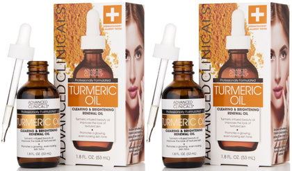 Advanced Clinicals Turmeric Oil Serum front view with packaging