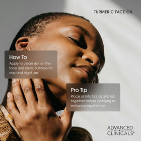 Advanced Clinicals Turmeric Oil Serum lifestyle scene