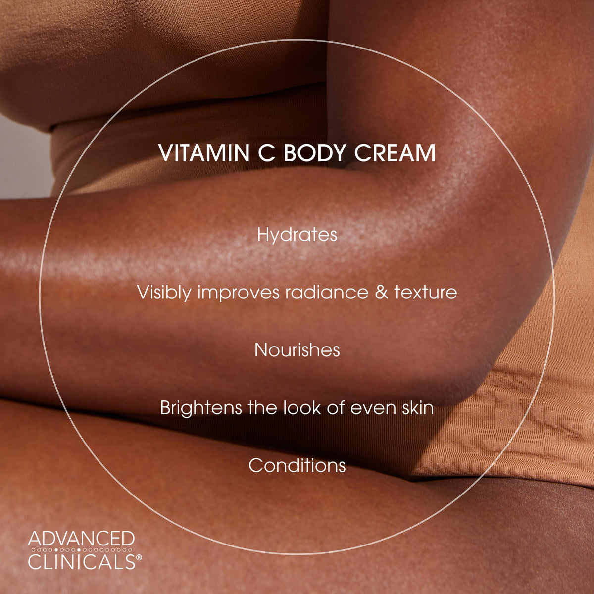 Advanced Clinicals Vitamin C Cream with ingredients displayed
