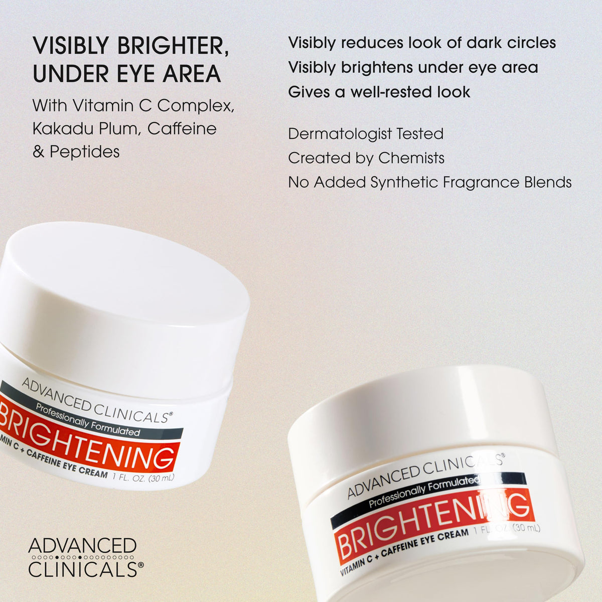 Advanced Clinicals Vitamin C Eye Cream front view
