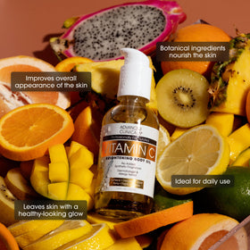 Advanced Clinicals Vitamin C products on a bathroom shelf
