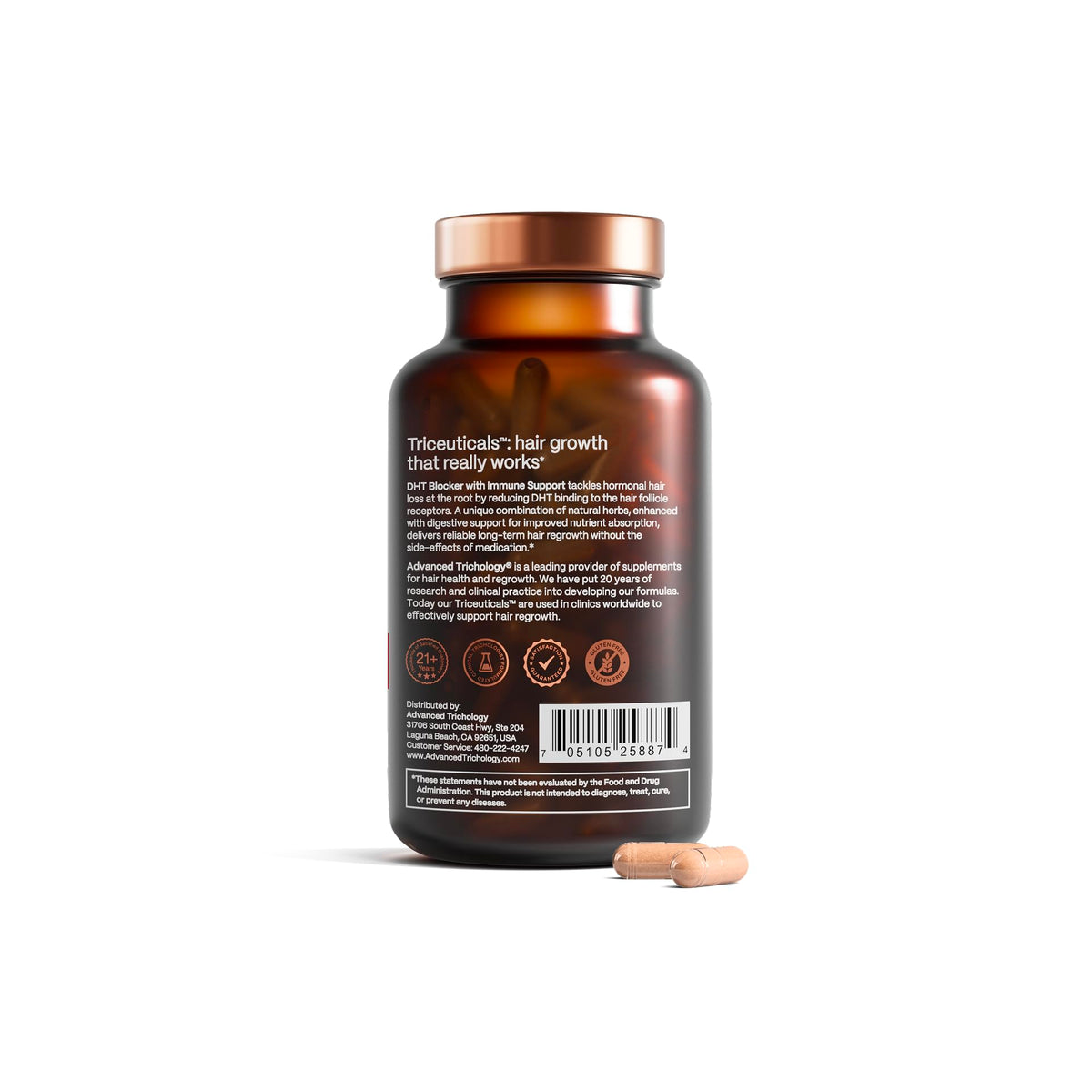 Advanced Trichology DHT Blocker label close-up