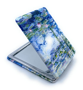 Aeisage Compact Hand Mirror open at 180 degrees with double-sided reflection