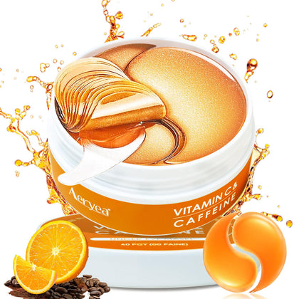 Aeryea Vitamin C & Caffeine Under Eye Patches front view packaging