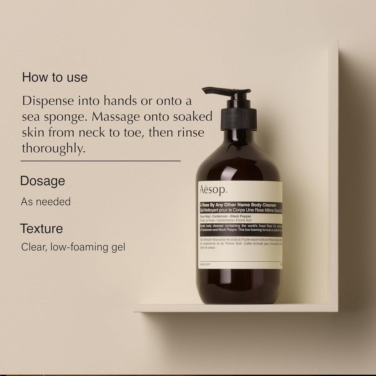 Aesop A Rose By Any Other Name Body Cleanser packaging