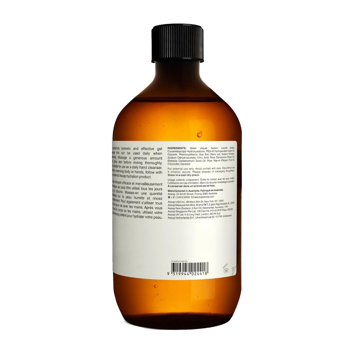 Aesop A Rose By Any Other Name Body Cleanser Refill 500 mL with packaging