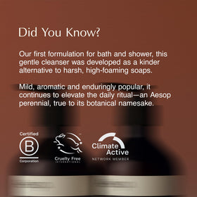 Aesop Citrus Melange Body Cleanser packaging details