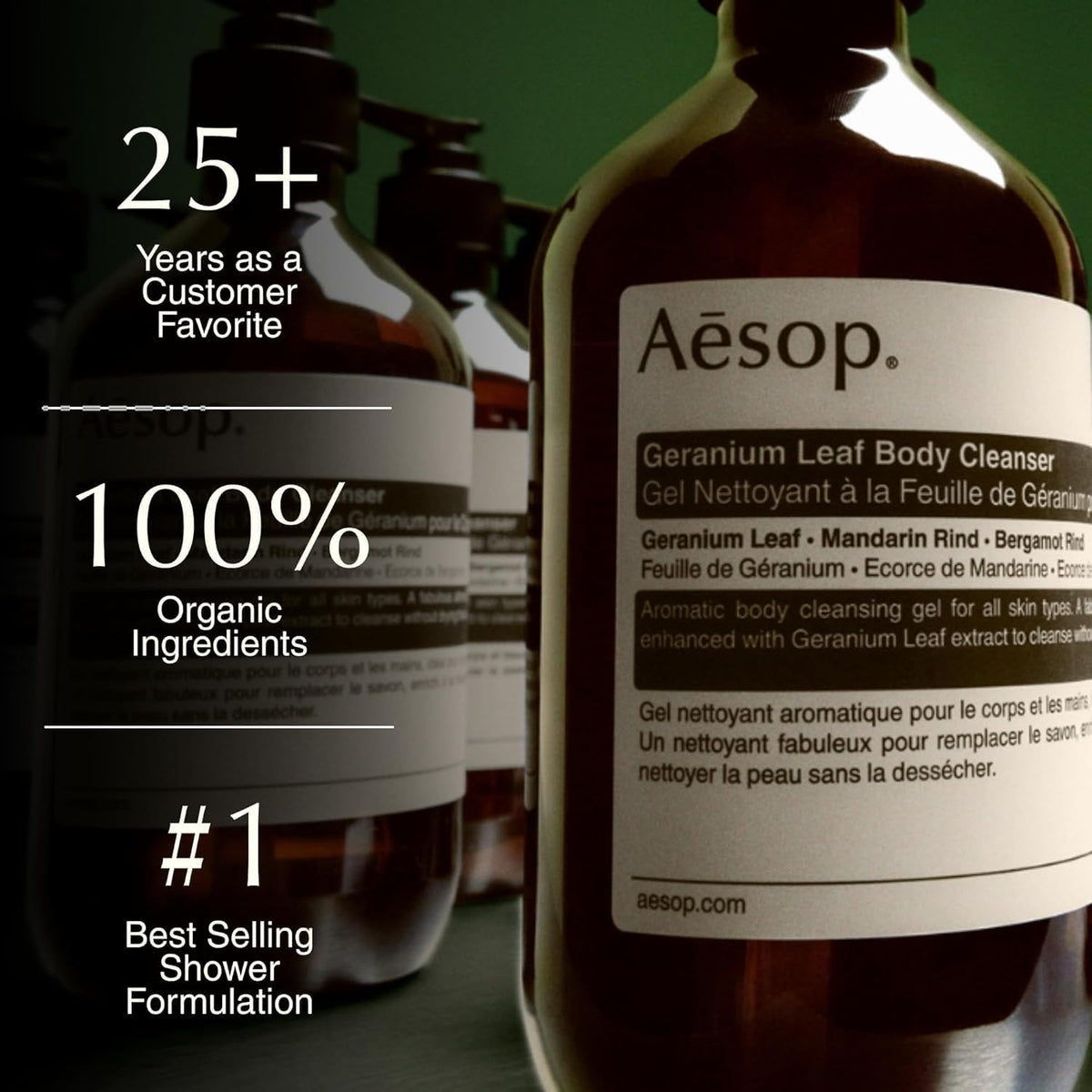 Aesop Geranium Leaf Body Cleanser Refill 500 mL with pump