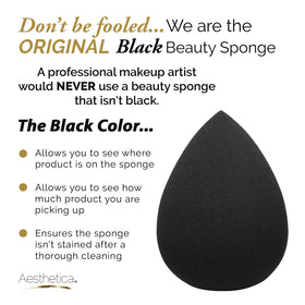 Aesthetica Beauty Sponge Blender side view showing texture