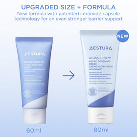 AESTURA ATOBARRIER365 Cooling Hydro Soothing Water Cream on a bathroom shelf