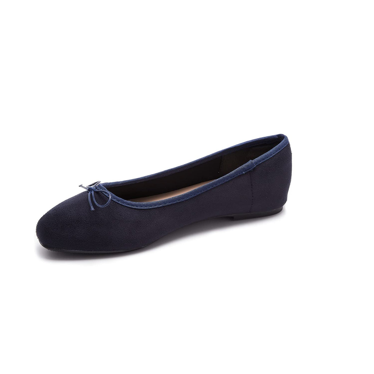 AFEETSING Women's Ballet Flats Navy Blue showing thickened insole
