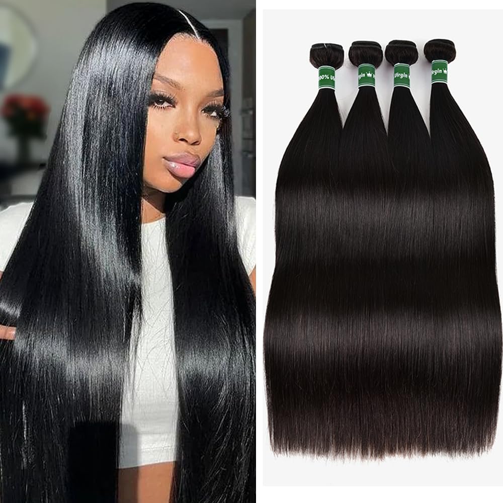 Afeier Straight Bundles Human Hair 18 Inch front view